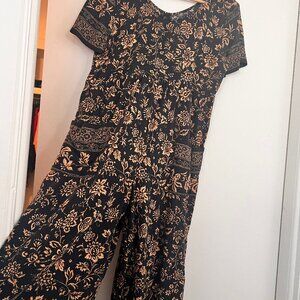 Vintage Short sleeve Jumpsuit Floral Multicolored All That Jazz